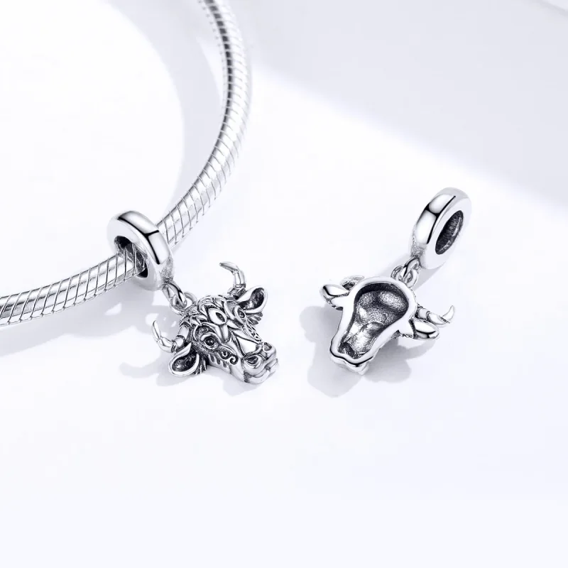(image for) Pandora Compatible Silver Tauren Dangle Charm - SCC1316 - View 4