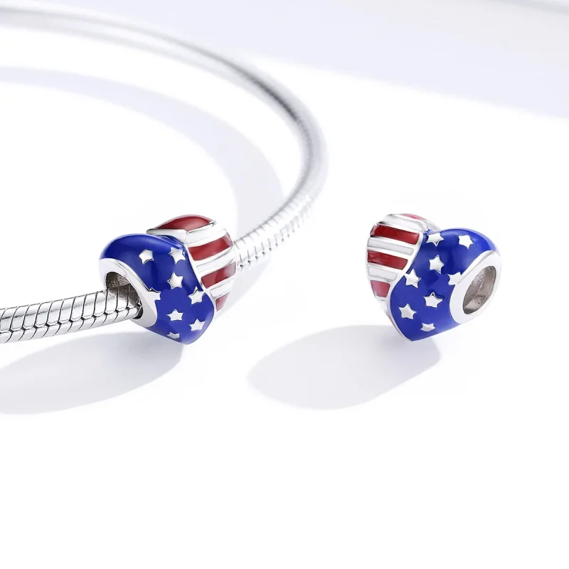 (image for) PANDORA Style American Flag Charm - BSC281 - View 3