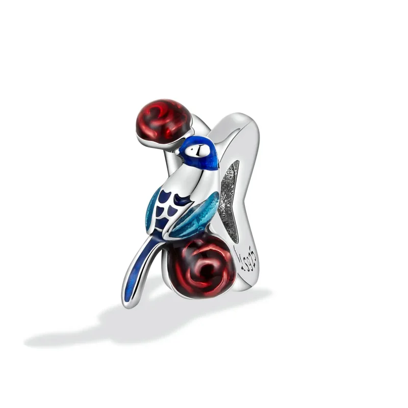 (image for) PANDORA Style Birds and Flowers - Awakening of Insects Charm - SCC2192 - View 2