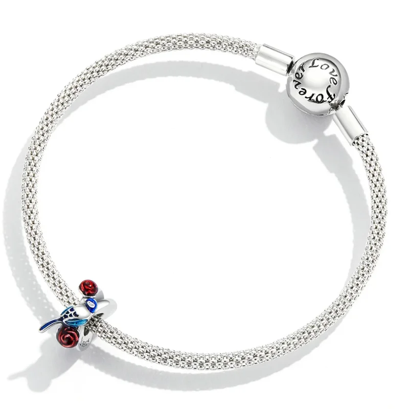 (image for) PANDORA Style Birds and Flowers - Awakening of Insects Charm - SCC2192 - View 4