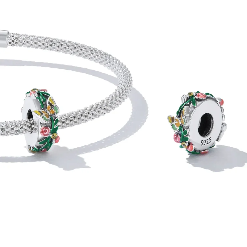 (image for) PANDORA Style Butterfly Flower Safety Chain - SCC2251 - View 4