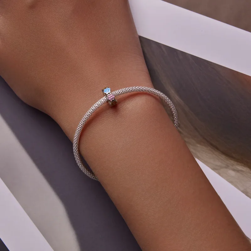 (image for) PANDORA Style Colorful Cloud Smiley Face Charm Clip - SCC2188 - View 5