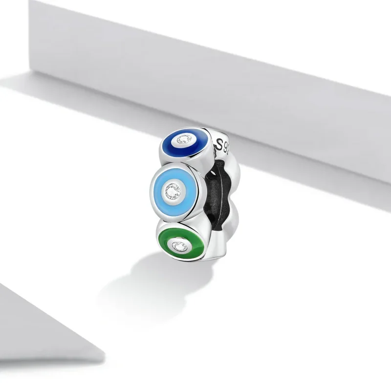 (image for) PANDORA Style Colorful Demon Eye Safety Chain - SCC2129 - View 2