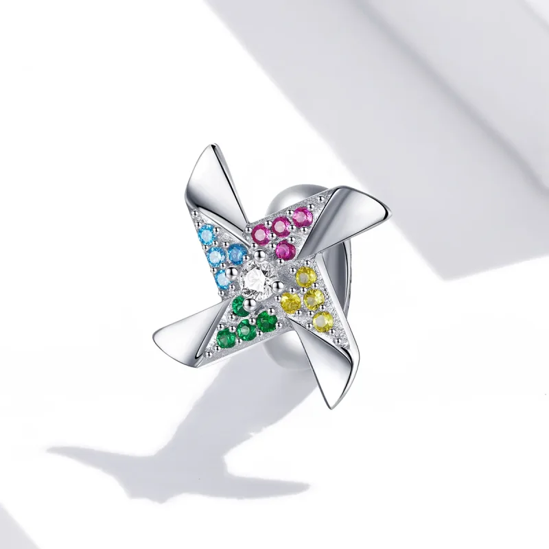 (image for) PANDORA Style Colorful Windmill Charm - SCC1766 - View 2