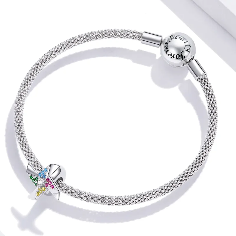 (image for) PANDORA Style Colorful Windmill Charm - SCC1766 - View 3