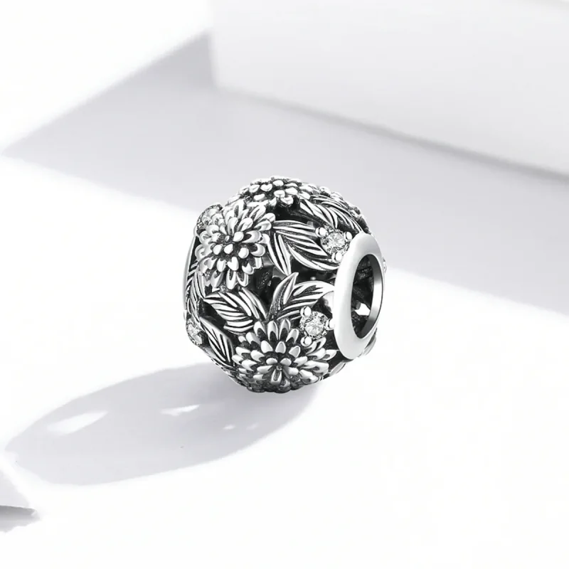 (image for) PANDORA Style Embossed Flowers Charm - SCC2097 - View 2