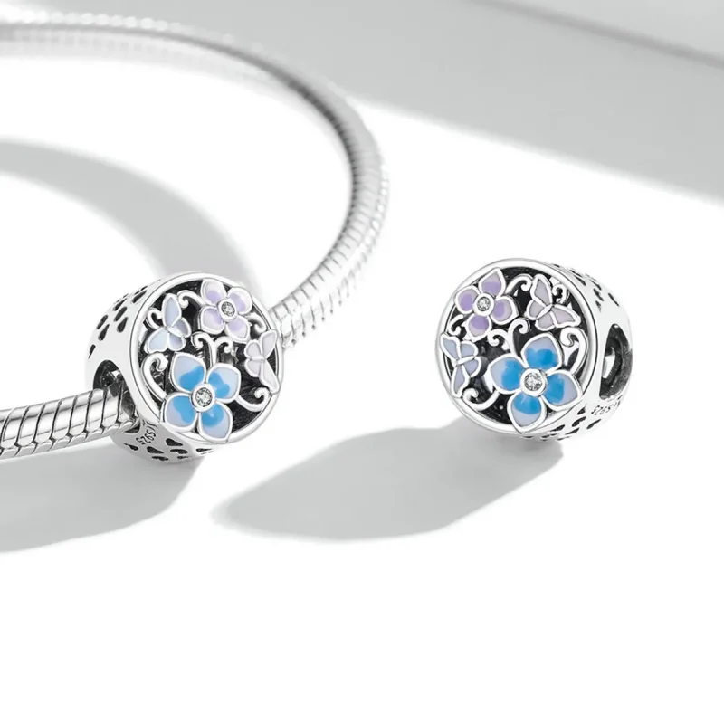 (image for) PANDORA Style Flowers and Butterflies Charm - SCC2061 - View 4