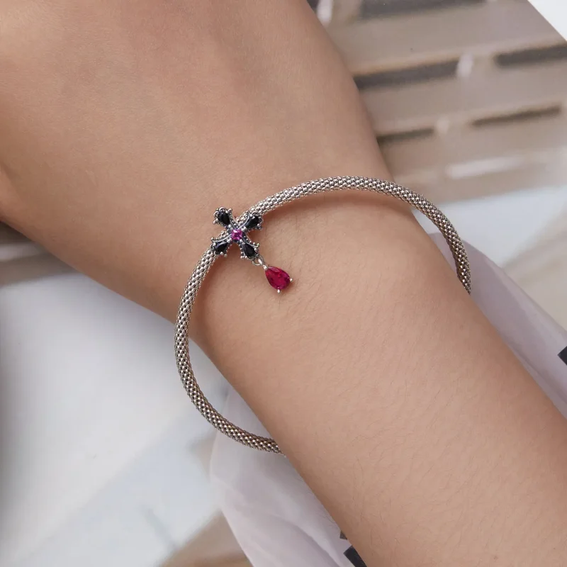 (image for) PANDORA Style Gothic Cross Safety Chain - SCC2381 - View 5