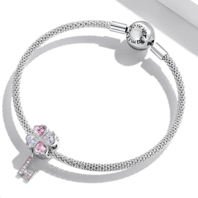 (image for) PANDORA Style Heart Clover Key Charm - SCC2123 - View 3