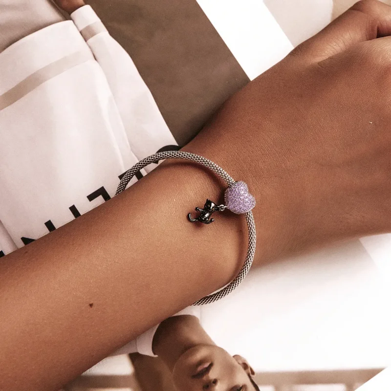 (image for) PANDORA Style Love Balloon Black Cat Charm - SCC2115 - View 5