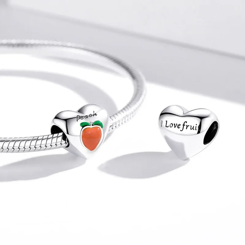 (image for) PANDORA Style Love Peach Charm - SCC1951 - View 3