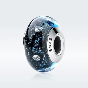 (image for) PANDORA Style Midnight Bubbling With Threaded Murano Glass Charm - SCZ028