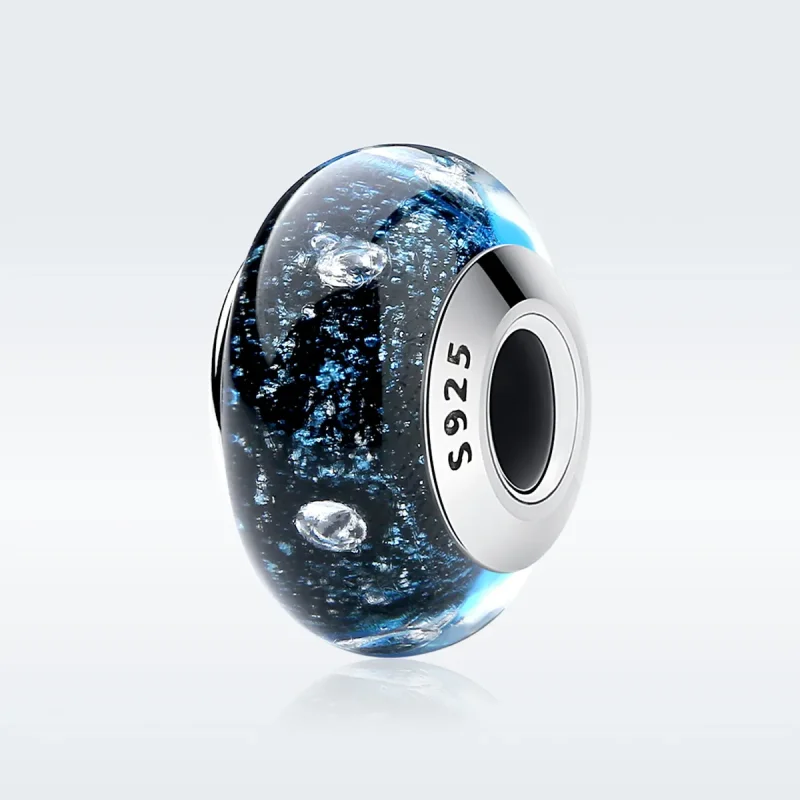 (image for) PANDORA Style Midnight Bubbling With Threaded Murano Glass Charm - SCZ028 - Product Image