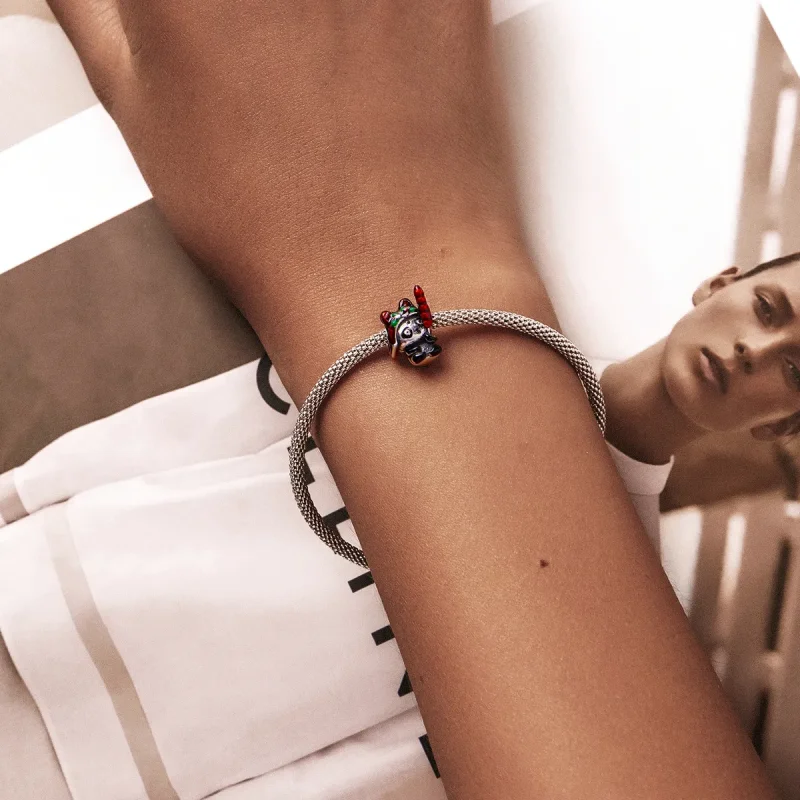 (image for) PANDORA Style Panda With Tiger Hat Charm - SCC2105 - View 6