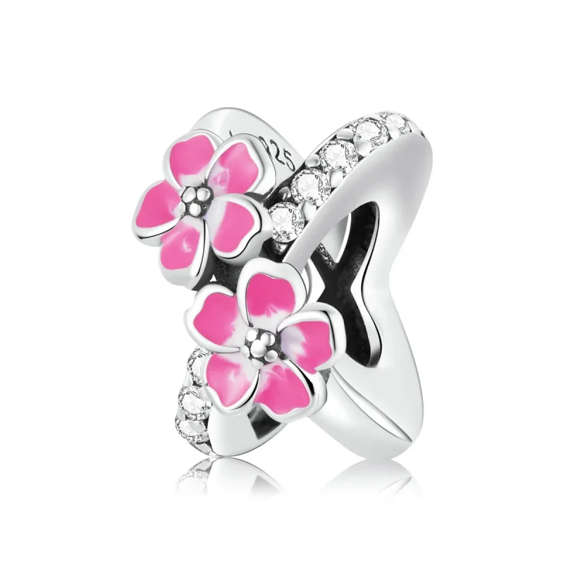 (image for) PANDORA Style Pink Flowers Safety Chain - SCC2139 - Product Image