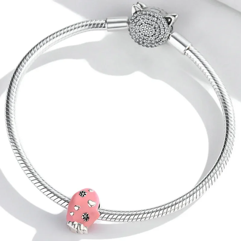 (image for) PANDORA Style Pink Gloves Charm - SCC2001 - View 3