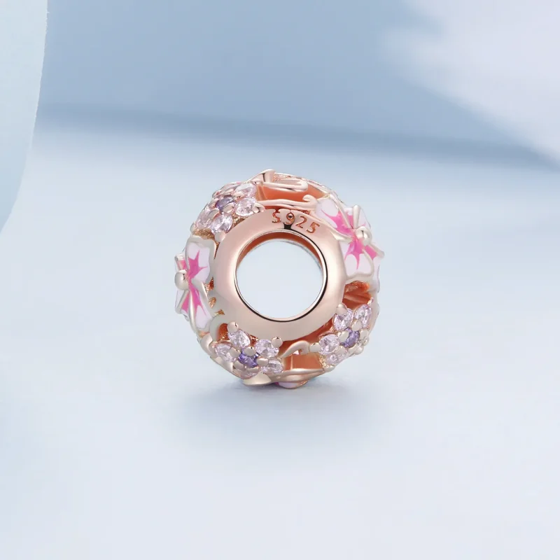 (image for) PANDORA Style Pink Sakura Charm - BSC643 - View 3