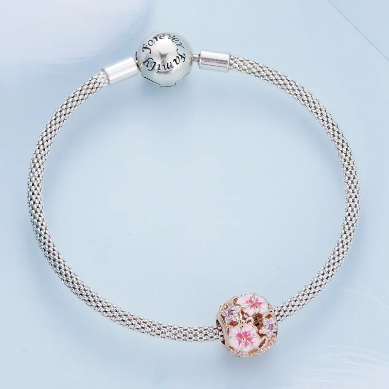 (image for) PANDORA Style Pink Sakura Charm - BSC643 - View 4