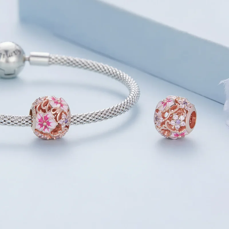 (image for) PANDORA Style Pink Sakura Charm - BSC643 - View 5
