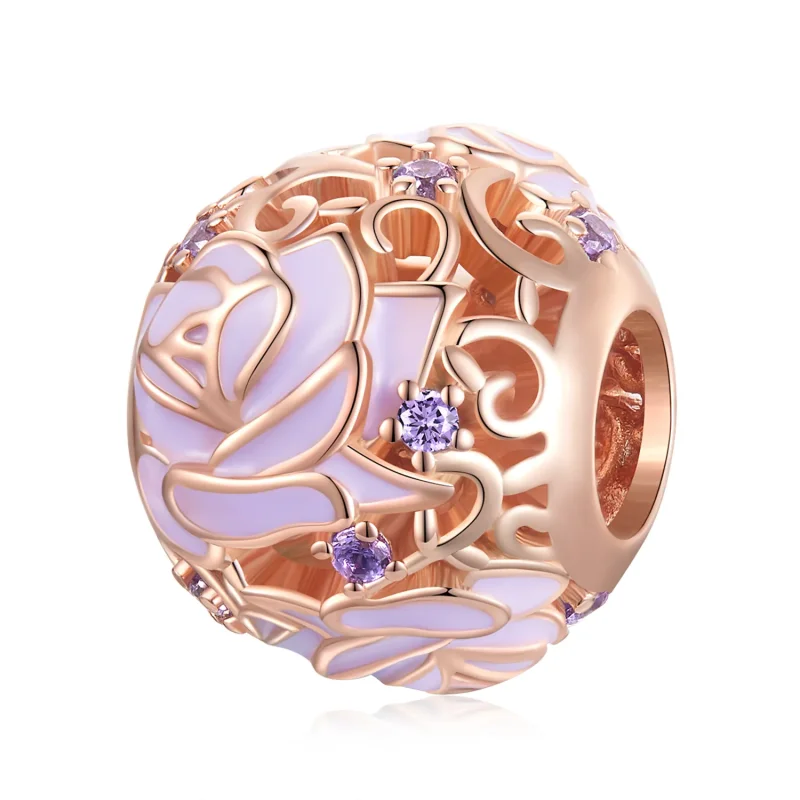 (image for) PANDORA Style Purple Rose Charm - BSC644 - Product Image
