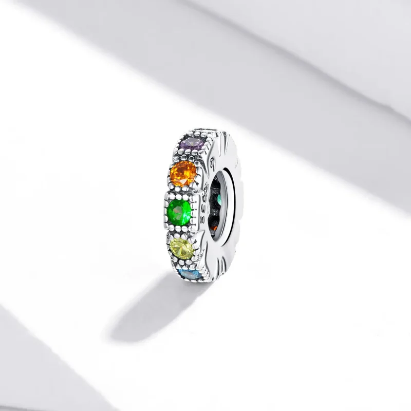 (image for) PANDORA Style Rainbow Stone Safety Chain - BSC473 - View 2
