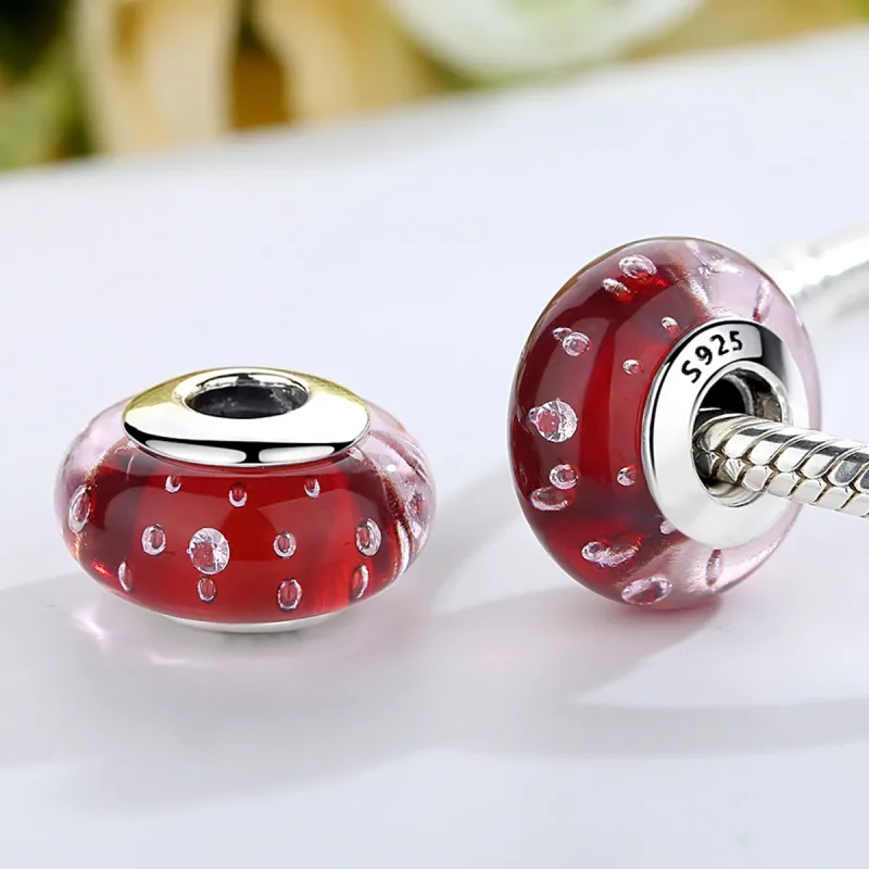 (image for) PANDORA Style Red Murano Glass Charm - SCZ027 - View 4