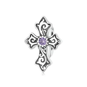 (image for) PANDORA Style Retro Pattern Cross Charm - BSC583