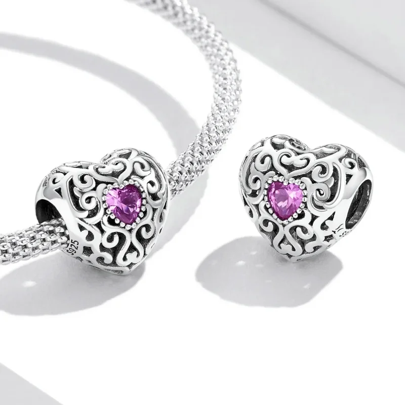 (image for) PANDORA Style Retro Pattern Love Charm - SCC2136 - View 4