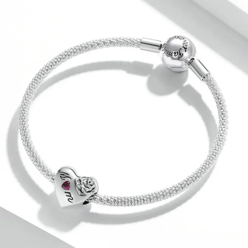(image for) PANDORA Style Rose Heart Charm - SCC2072 - View 3