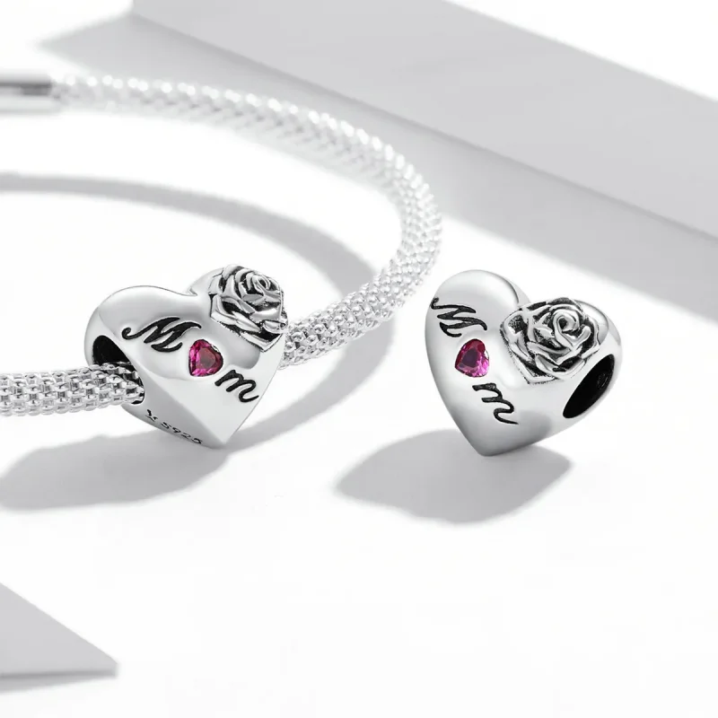 (image for) PANDORA Style Rose Heart Charm - SCC2072 - View 4