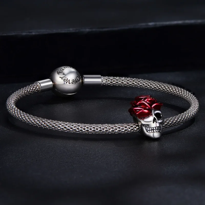 (image for) PANDORA Style Rose Skull Charm - SCC2403 - View 5
