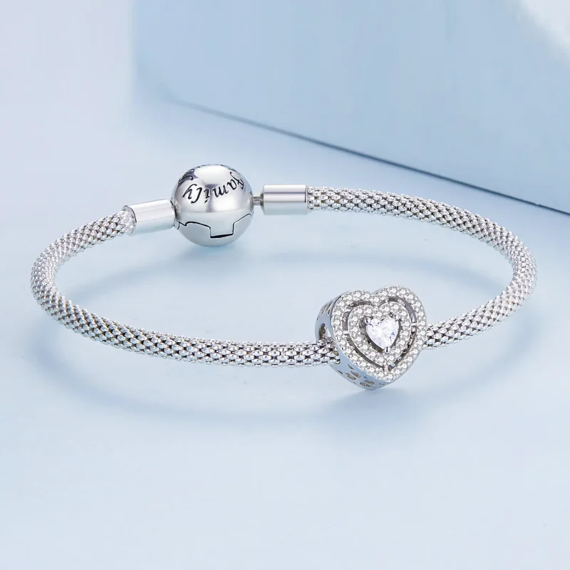 (image for) PANDORA Style Shining Heart Charm - BSC662 - View 4