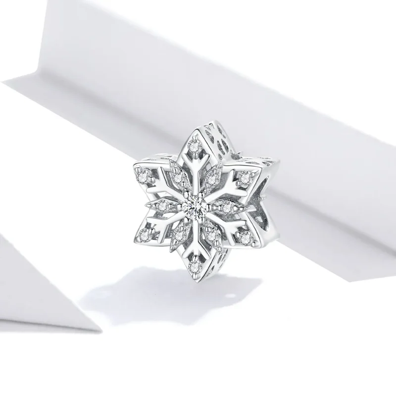 (image for) PANDORA Style Shiny Snowflakes Charm - BSC368 - View 2