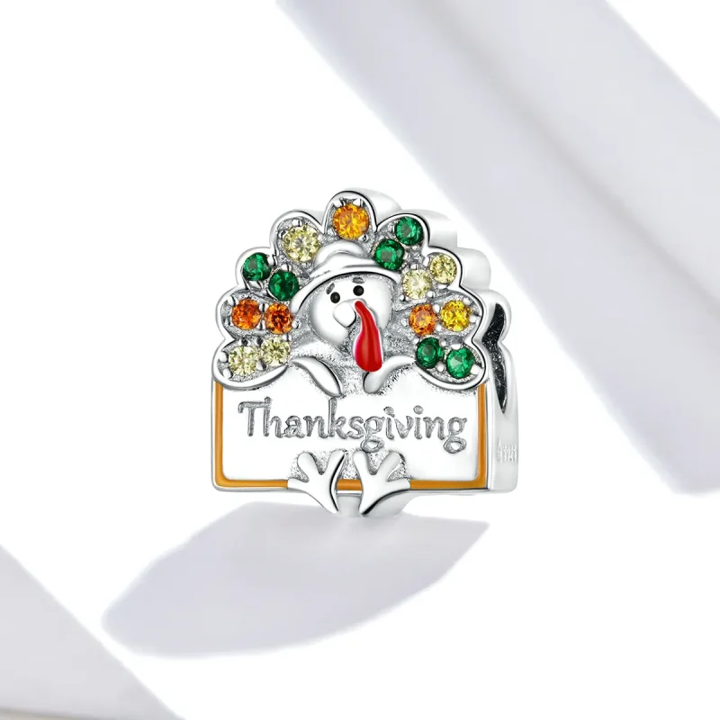 (image for) PANDORA Style Thanksgiving Turkey Charm - BSC339 - View 2
