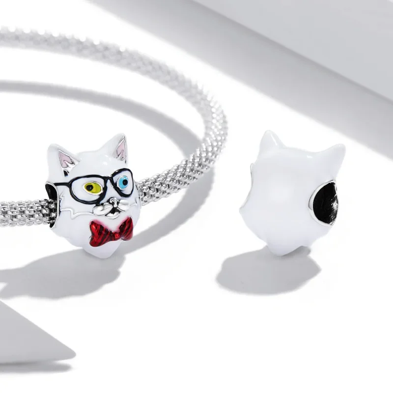 (image for) PANDORA Style White Cat Charm - SCC2093 - View 4
