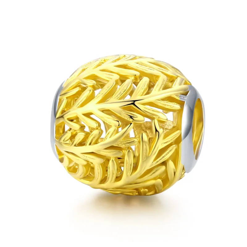 (image for) Pandora Style 18ct Gold Plated Charm, Branch - SCC1332 - Product Image