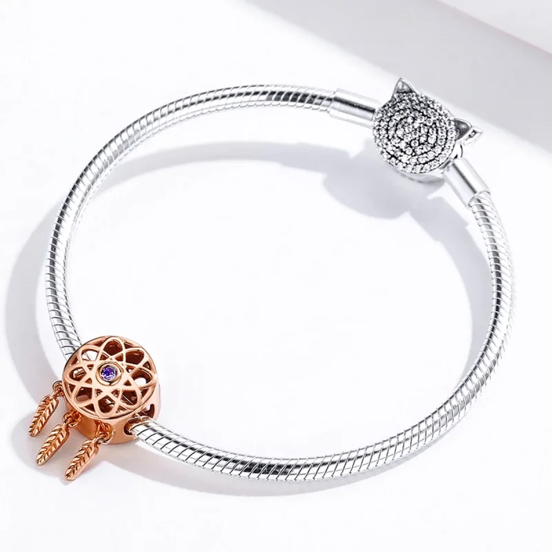(image for) Pandora Style Charm, Dream Catcher Rose Gold - SCC330-C - View 4