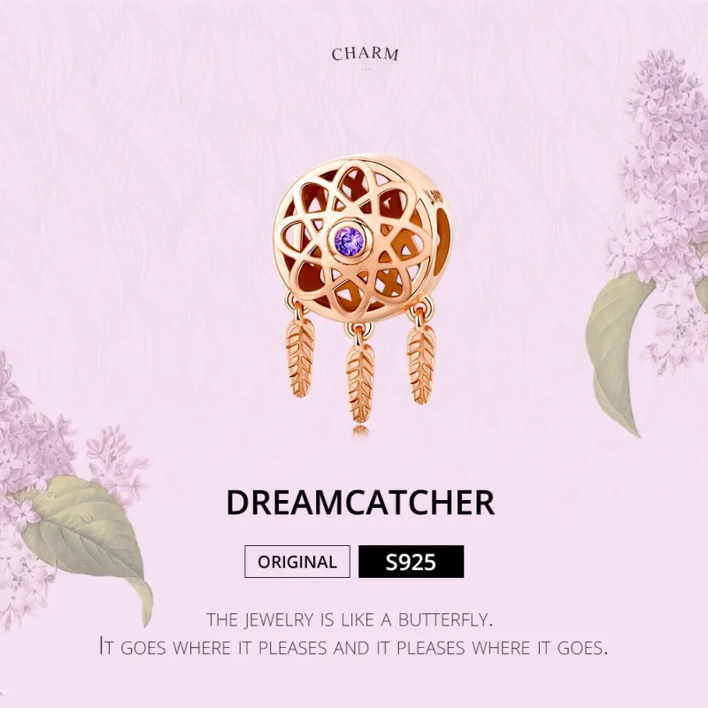 (image for) Pandora Style Charm, Dream Catcher Rose Gold - SCC330-C - View 6