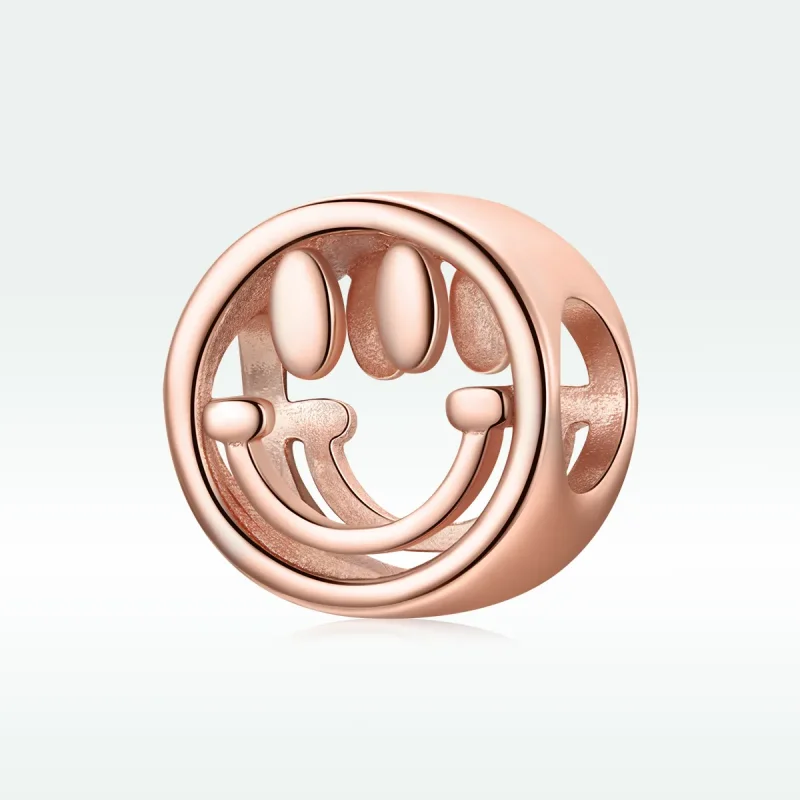 (image for) Pandora Style Rose Gold Charm, Lucky Smile - SCC1787 - View 5