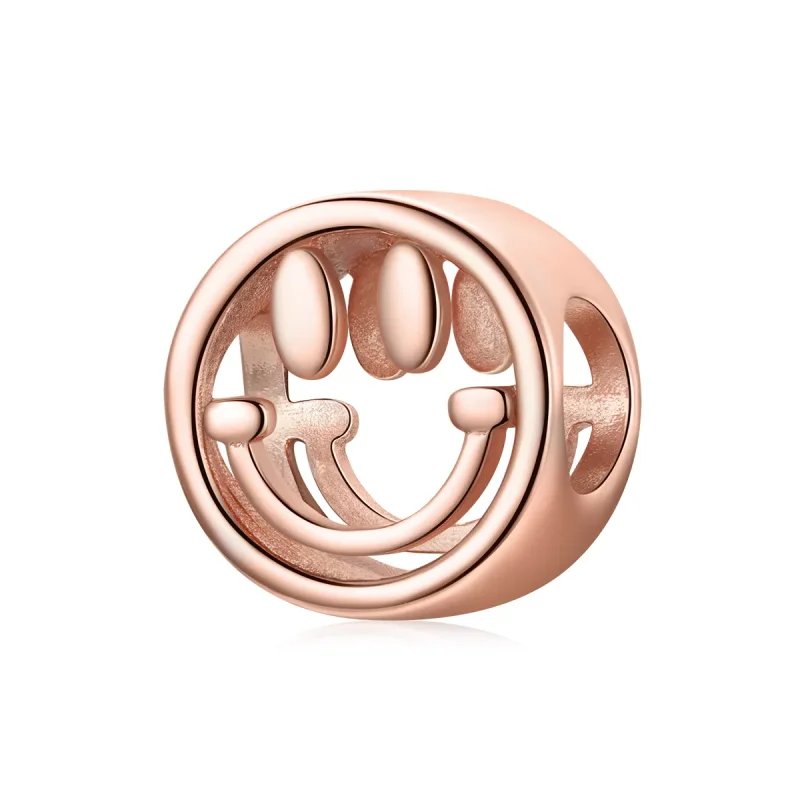 (image for) Pandora Style Rose Gold Charm, Lucky Smile - SCC1787 - Product Image