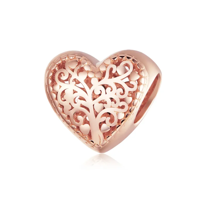 (image for) Pandora Style Rose Gold Charm, Rose Family Tree - BSC215 - Product Image