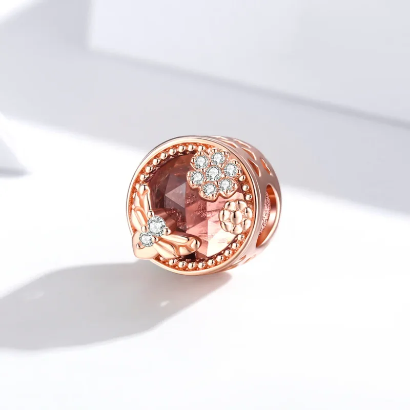 (image for) Pandora Style Rose Gold Charm, Secret Garden - BSC389 - View 2