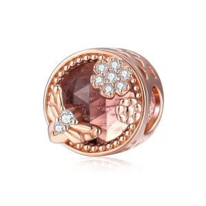 (image for) Pandora Style Rose Gold Charm, Secret Garden - BSC389