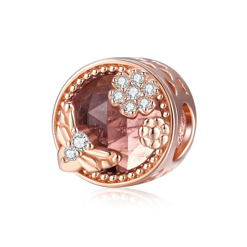 (image for) Pandora Style Rose Gold Charm, Secret Garden - BSC389 - Product Image
