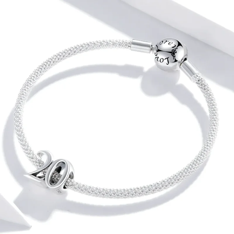 (image for) Pandora Style Silver Charm, 20Th Anniversary - SCC1623 - View 3