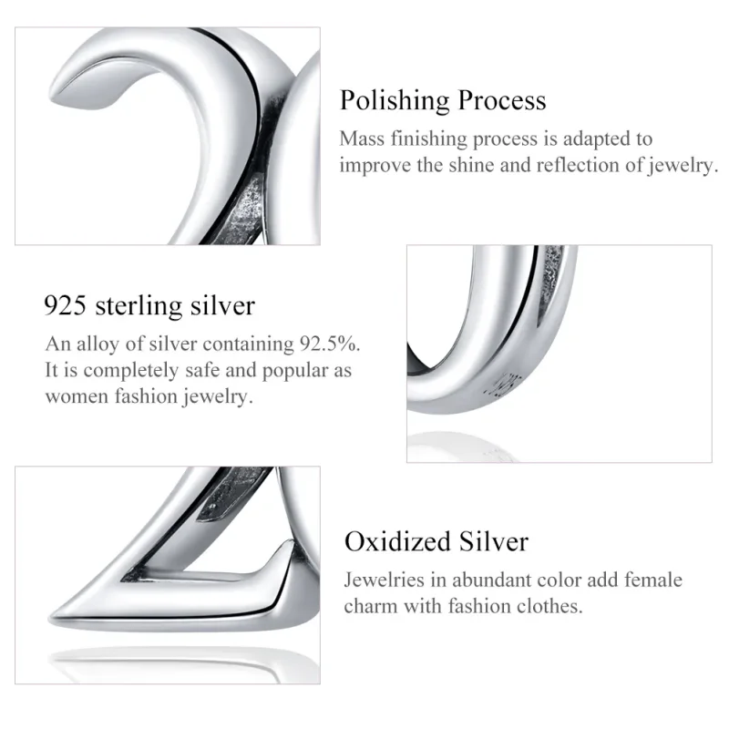 (image for) Pandora Style Silver Charm, 20Th Anniversary - SCC1623 - View 7