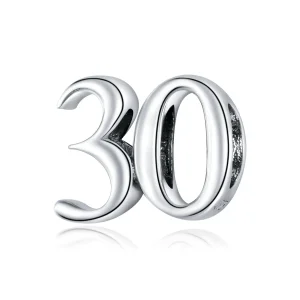 (image for) Pandora Style Silver Charm, 30Th Birthday - SCC1622