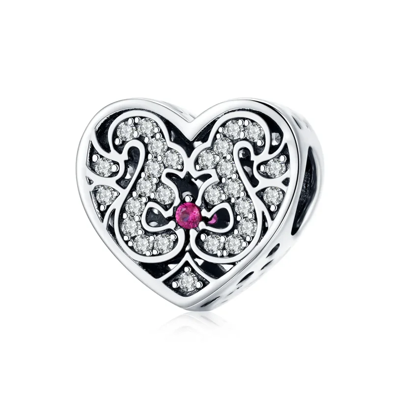 (image for) Pandora Style Silver Charm, Always In My Heart - SCC1415 - Product Image