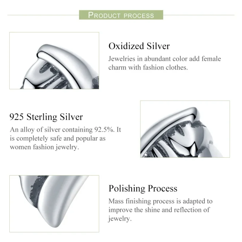 (image for) Pandora Style Silver Charm, Angel Wing - SCC1091 - View 4