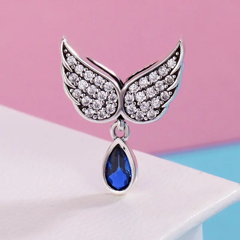 (image for) Pandora Style Silver Charm, Angel Wings - SCC481 - View 3